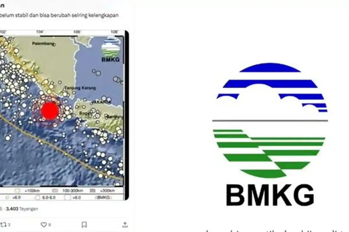 Gempa Hari Ini Hantam Tanggamus Lampung, Lihat juga Pusat Gempa Terkini dari BMKG