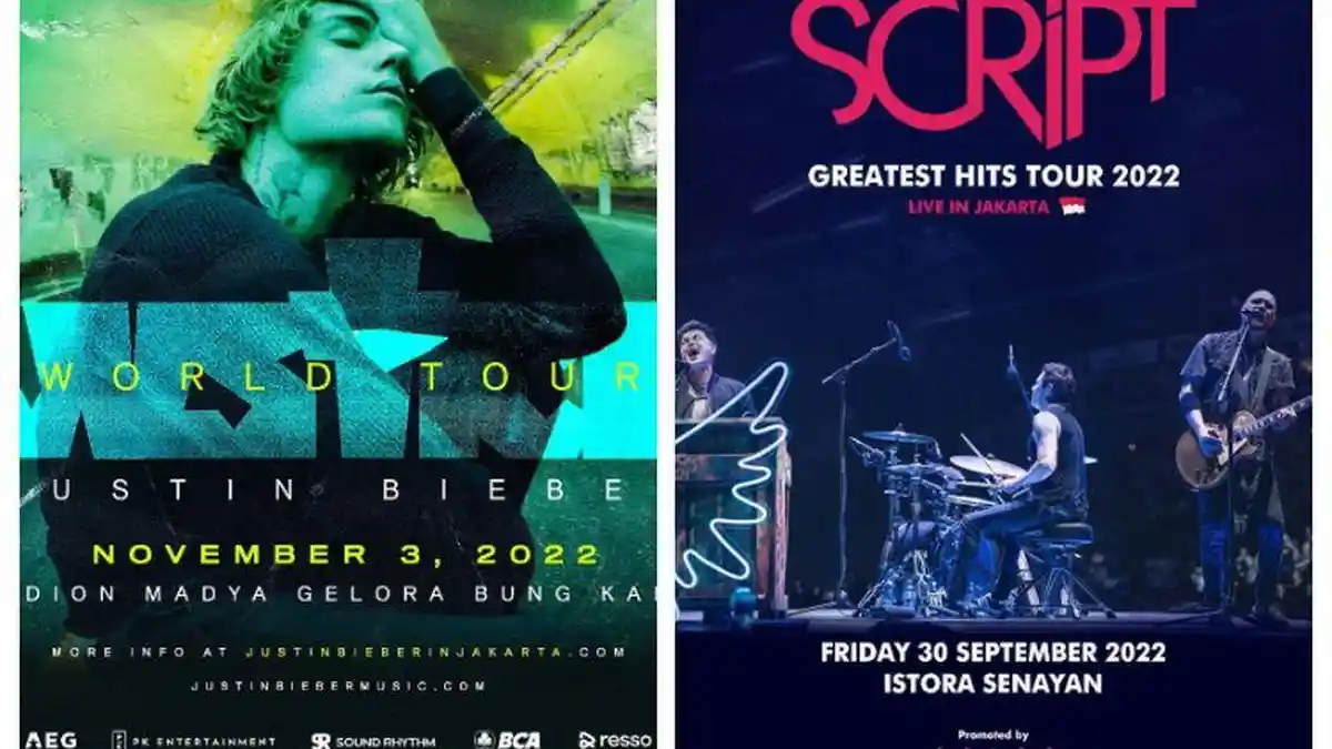 5 Musisi Internasional Konser di Indonesia 2022, The Script hingga Justin Bieber