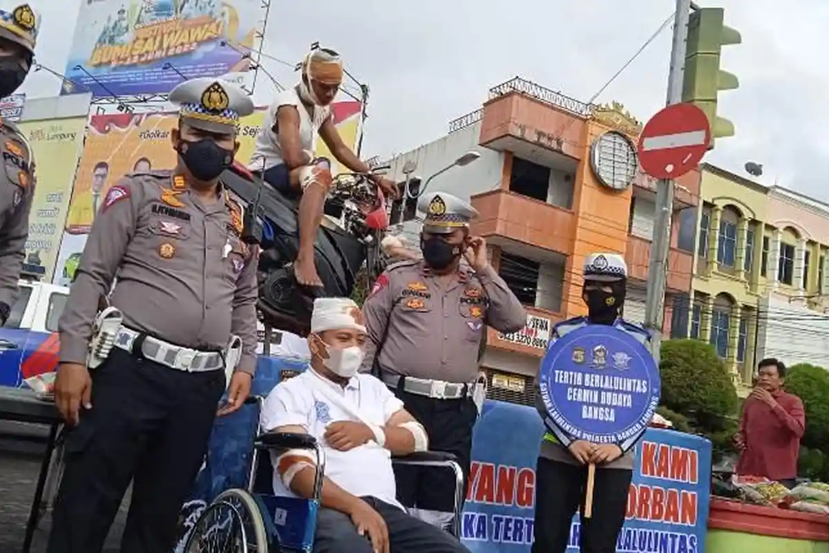 Gebyar Operasi Zebra Polresta Bandar Lampung Ingatkan Pengendara Tertib Berlalu Lintas