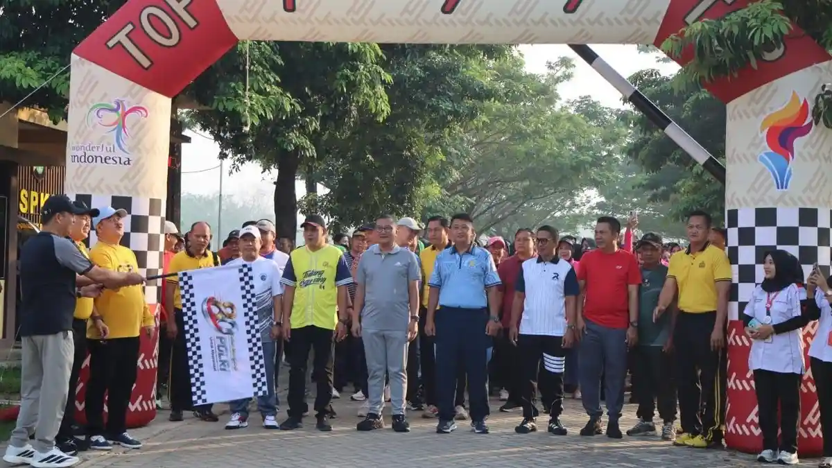 Polres Tubaba Gelar Senam dan Olahraga Bersama Forkopimda - Tribunlampung.co.id