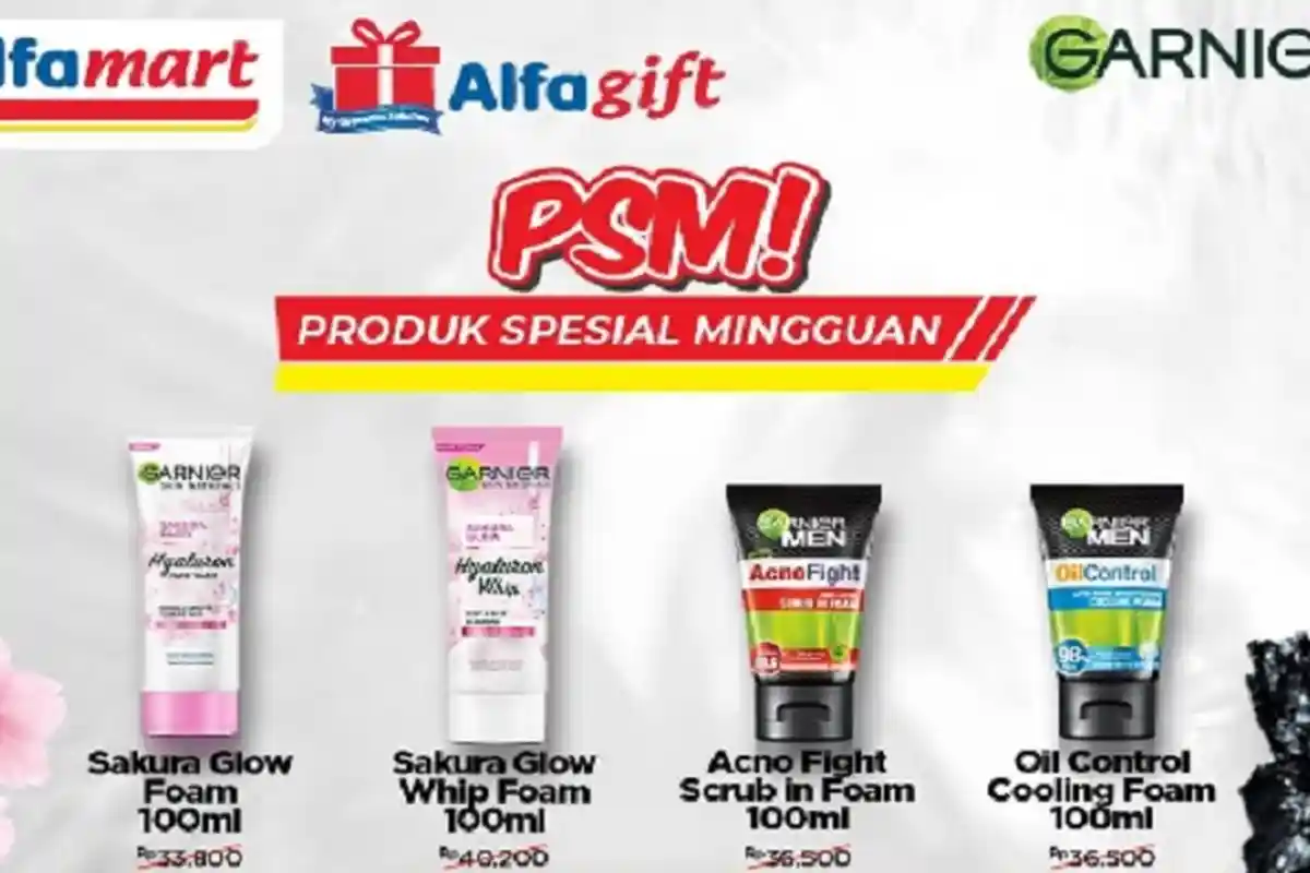 Promo Alfamart Hari Ini 26 Juli 2022 : Produk Garnier Diskon Up To41 %  Harga Hanya Rp 23 Ribuan