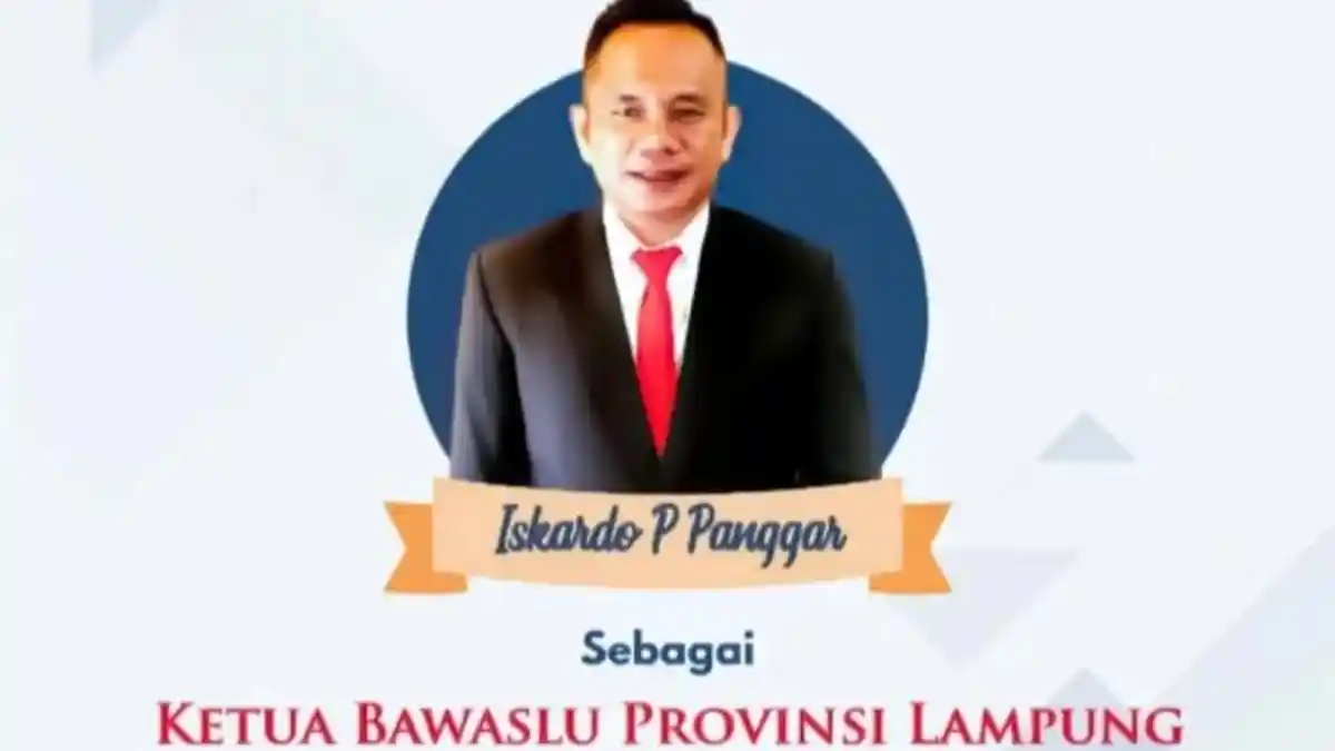 Iskardo P Panggar Jabat Ketua Bawaslu Lampung periode 2022-2027