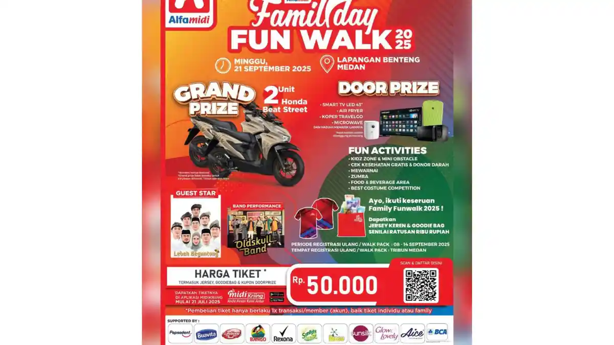Olahraga Sambil Saksikan Lebah Begantong di Fun Walk Family Day Alfamidi 