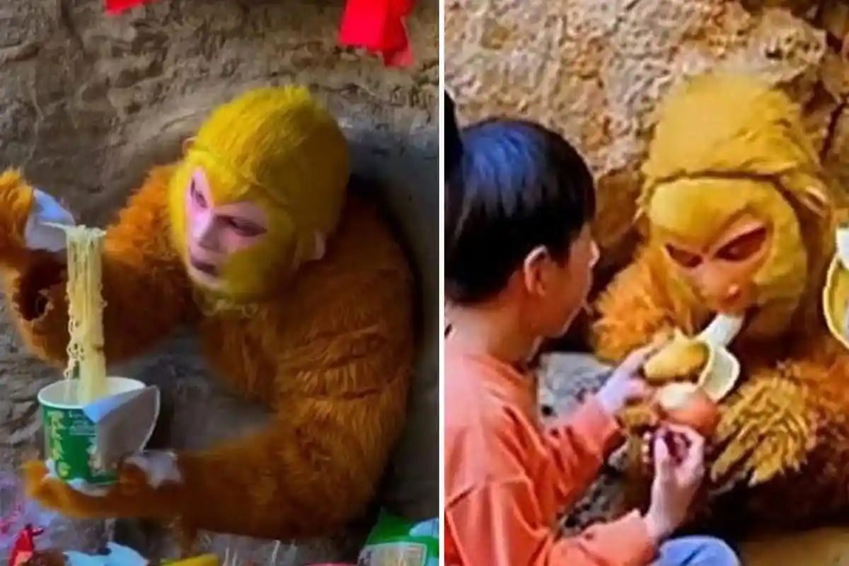 Pria Ini Dibayar Rp18 Juta per Bulan untuk Jadi Sun Go Kong, Sembunyi di Gua dan Diberi Makan Turis