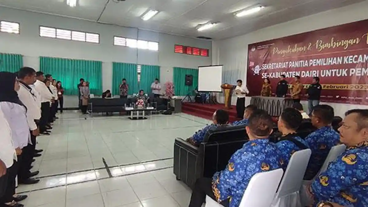 KPU Dairi Kukuhkan 45 Sekretariat PPK, Sebelum Bertugas Bakal Jalani Bimbingan Teknis