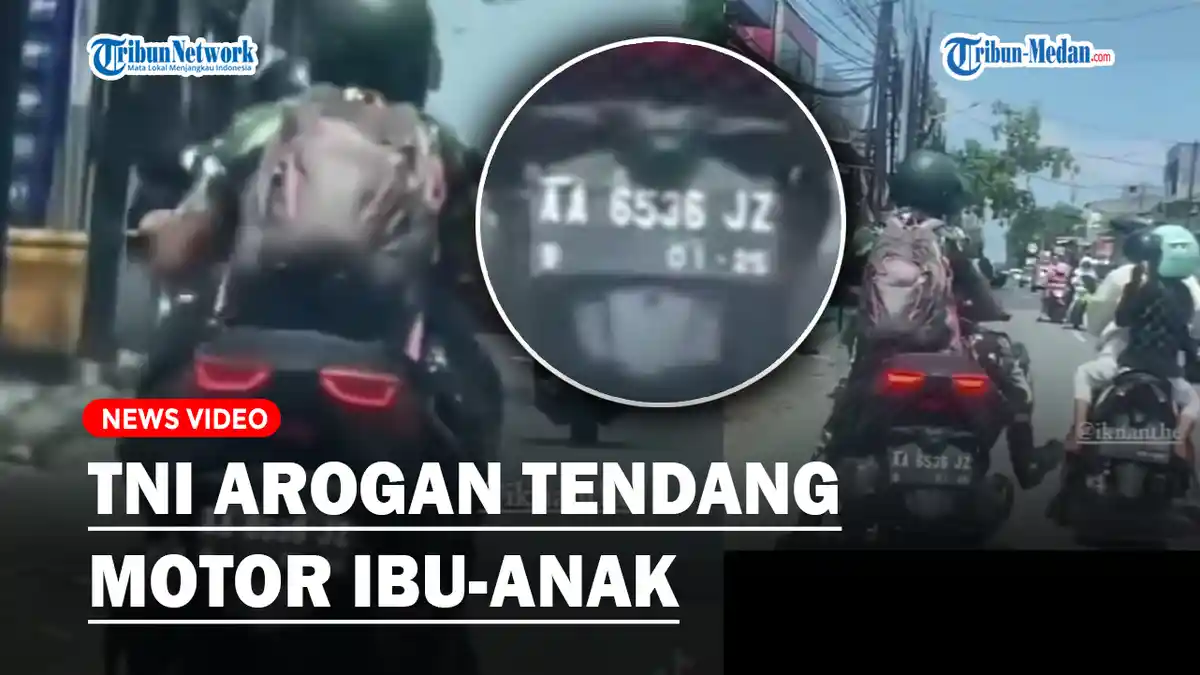 Identitas Oknum Anggota TNI Tendang Motor Emak-emak Terungkap, Panglima TNI Bertindak, Ini Videonya