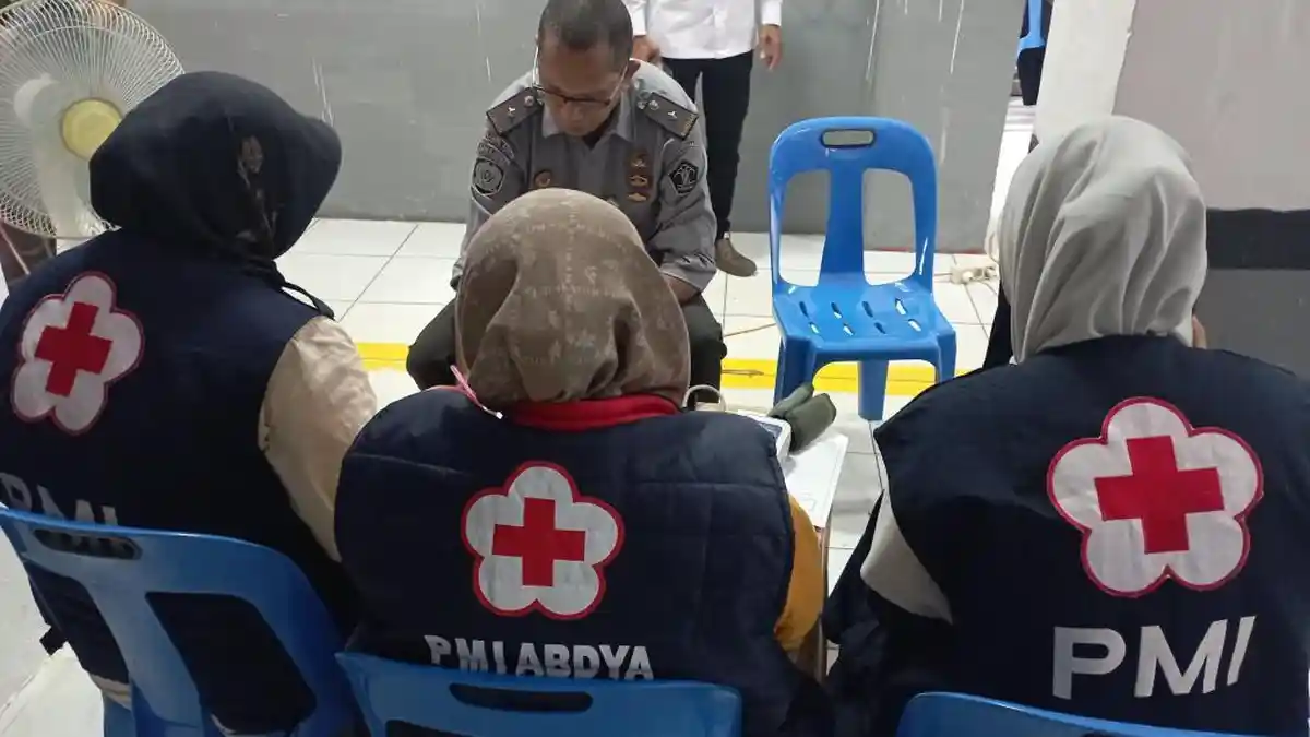 Peringati Hari Bhakti Pemasyarakatan Ke-61, Lapas Blangpidie Gandeng PMI Abdya Gelar Donor Darah