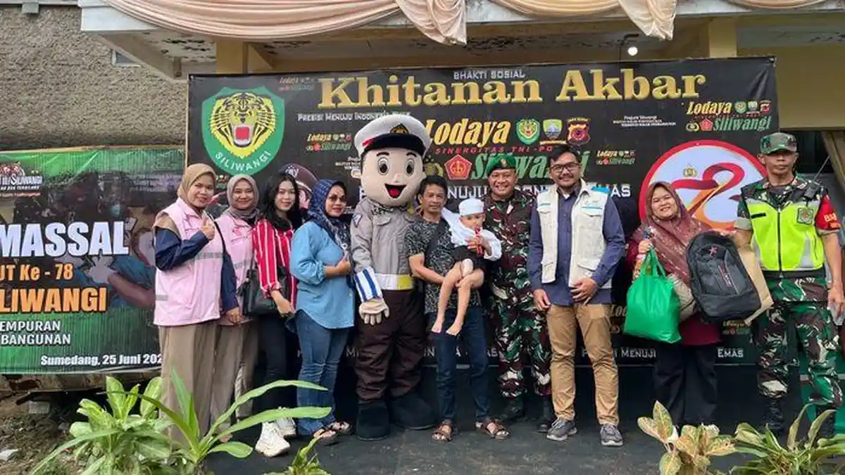 PLN UP3 Sumedang Meriahkan Khitanan Masal HUT Ke-78  Kodam III/Siliwangi