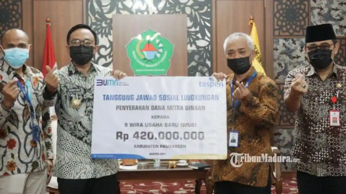 PT Taspen Beri Bantuan Rp 420 Juta untuk WUB di Pamekasan, Dukung Program Prioritas Baddrut Tamam