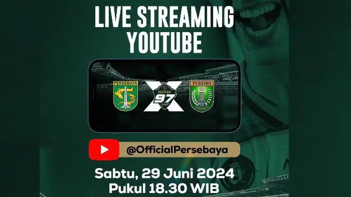 Link Live Streaming Persebaya Surabaya vs Persibo Bojonegoro di Anniversary Game Ke-97 Malam Ini