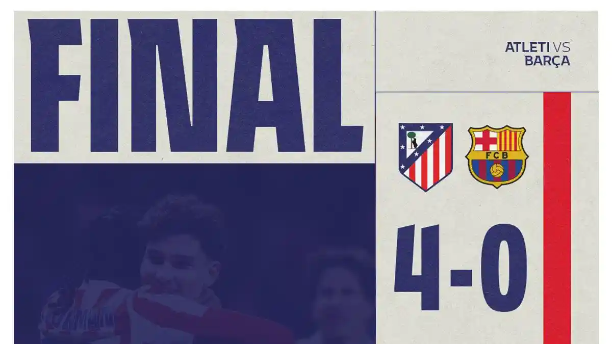 Hasil Semifinal Copa Del Rey 2025-2026, Atletico Madrid Menang 4-0 vs Barcelona