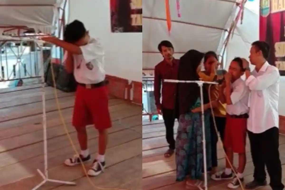 Video Viral Bocah SD Menangis Nyanyikan Lagu untuk Ayah yang Baru Meninggal di Hari Perpisahan