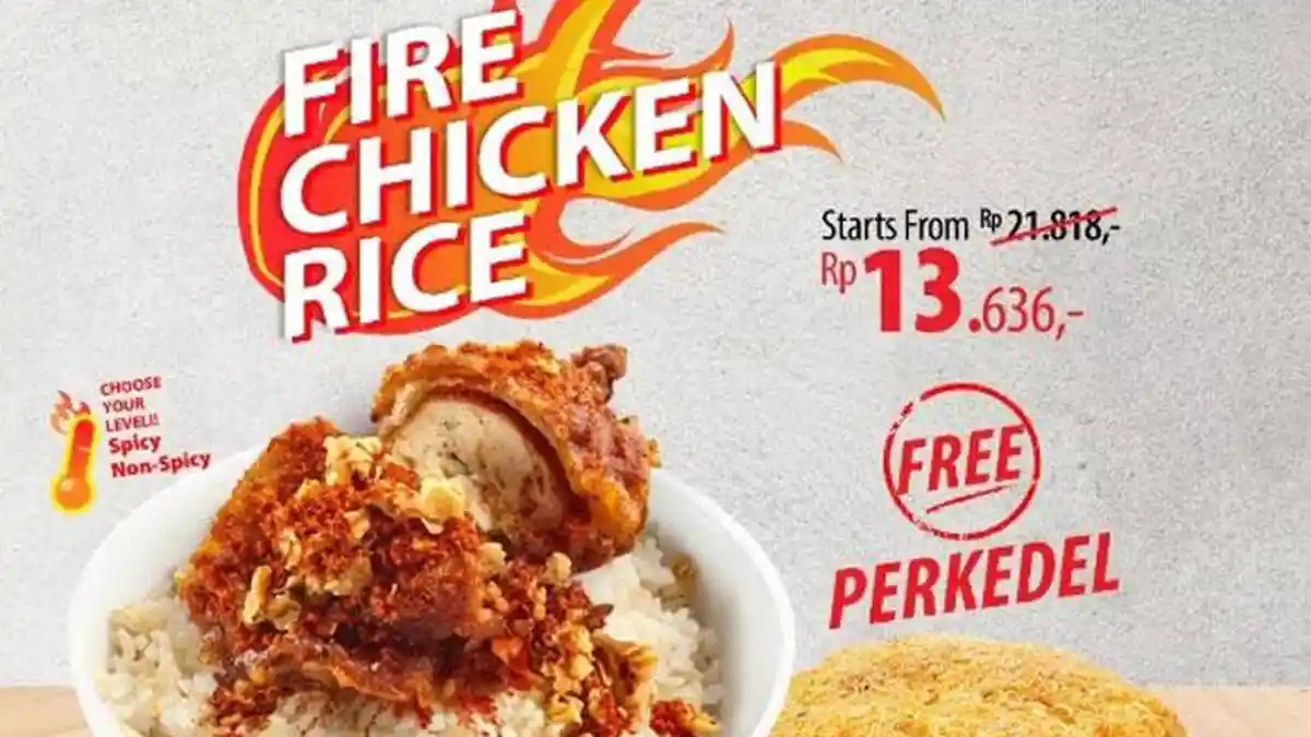 Promo Richeese Hari Ini 8 September 2022, Fire Chicken Rice hanya Rp 13.636