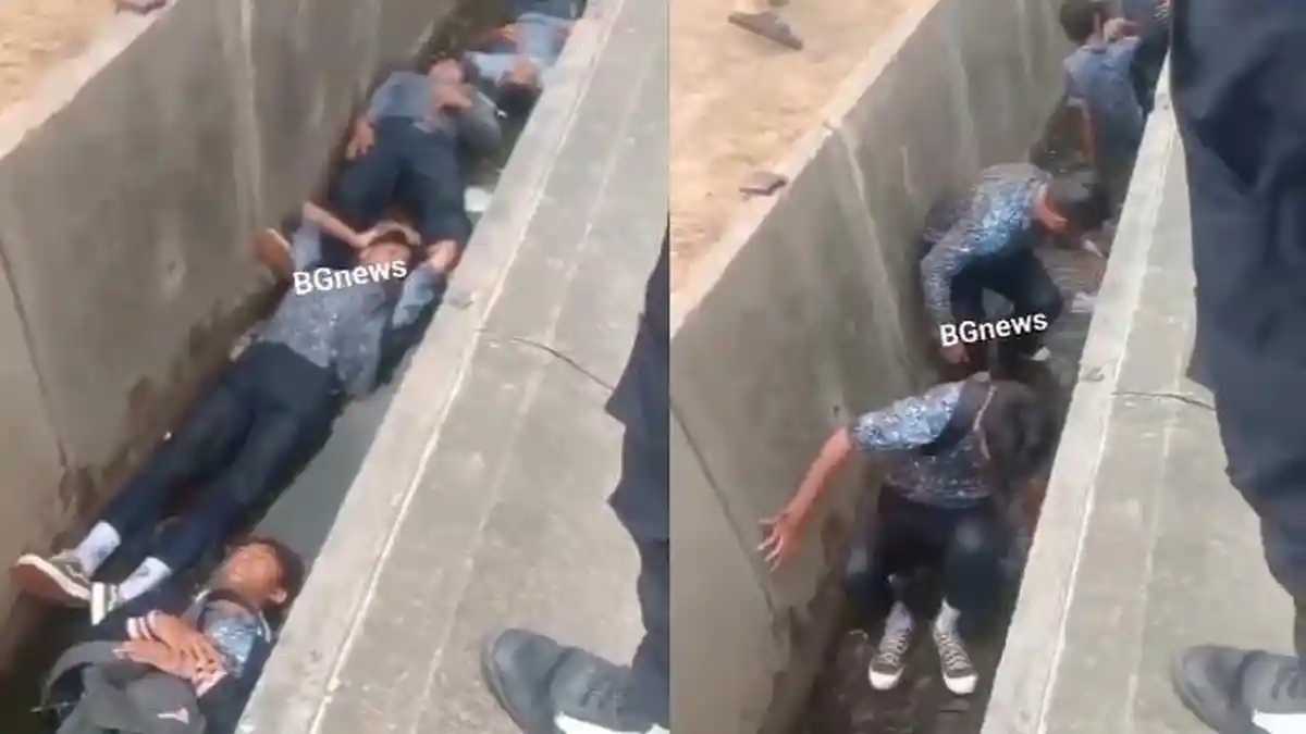 VIRAL Video Belasan Siswa SMP Dihukum TNI Tiduran di Selokan, Rupanya Gara-gara Mau Balap Liar