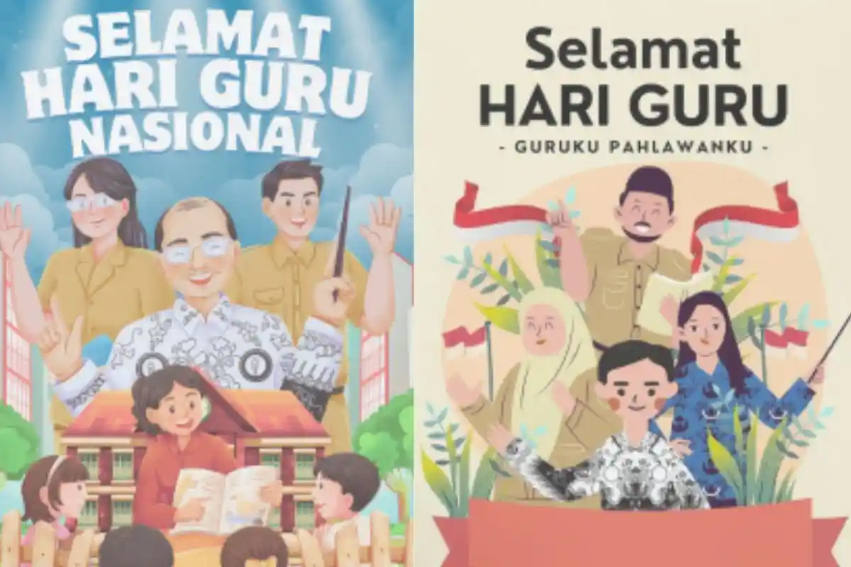 60 Banner Hari Guru Nasional 2025 Keren, Bisa Dicetak atau Share di Medsos!