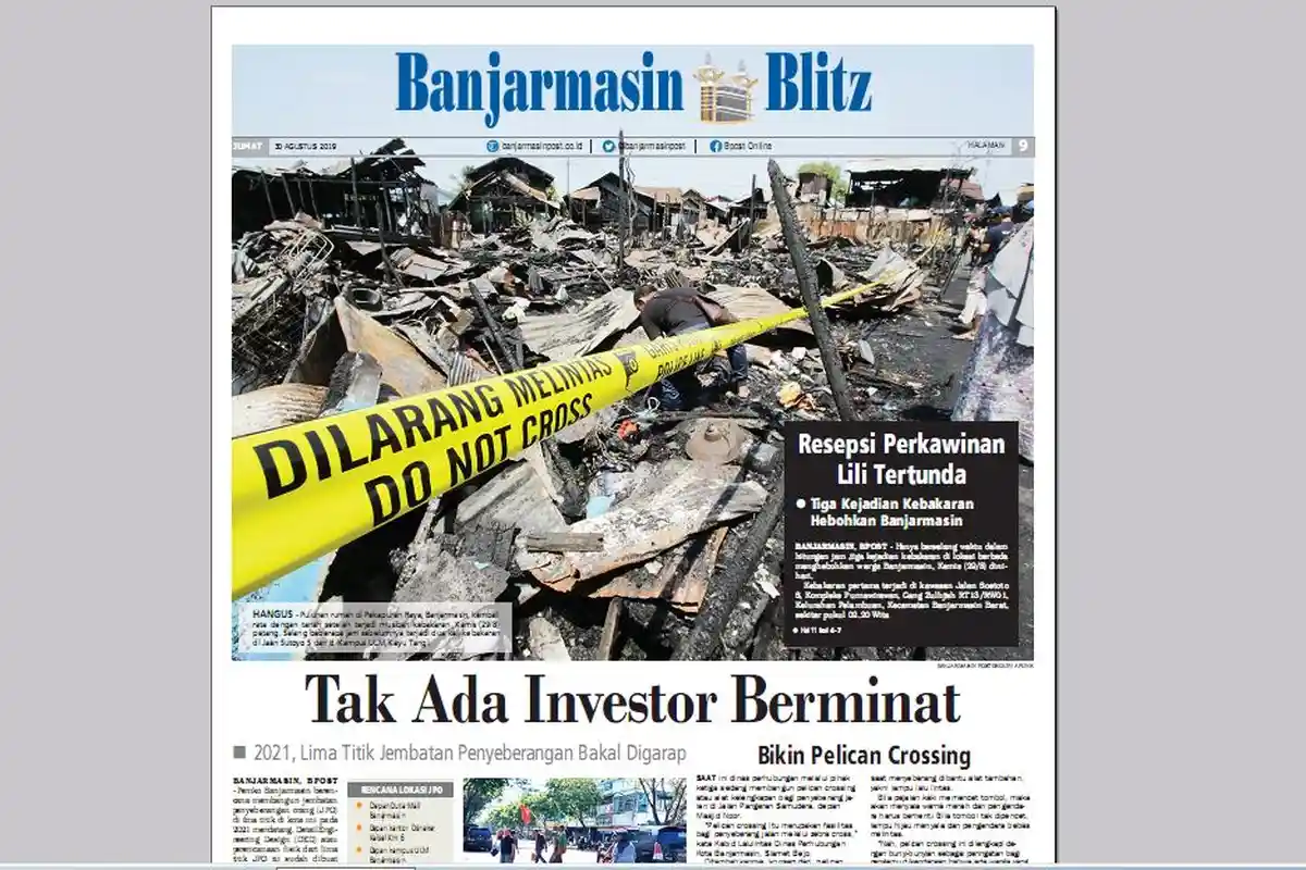 Banjarmasin Membara, Berselang Hitungan Jam Tiga Kali Terjadi Kebakaran