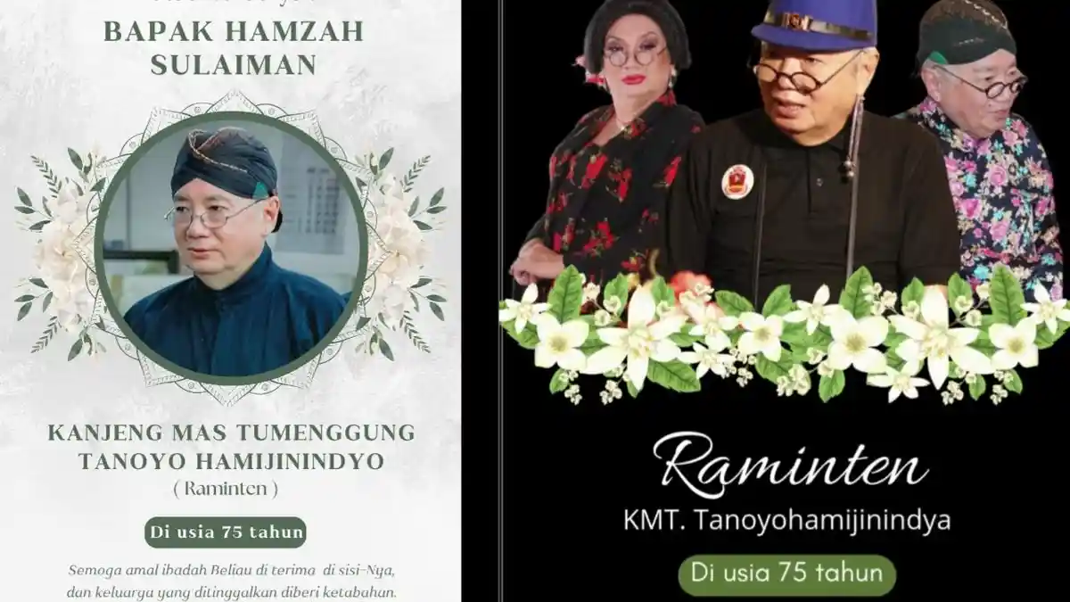 Kabar Duka, Raminten Hamzah Sulaiman Meninggal Dunia Hari Ini di Usia 75 Tahun