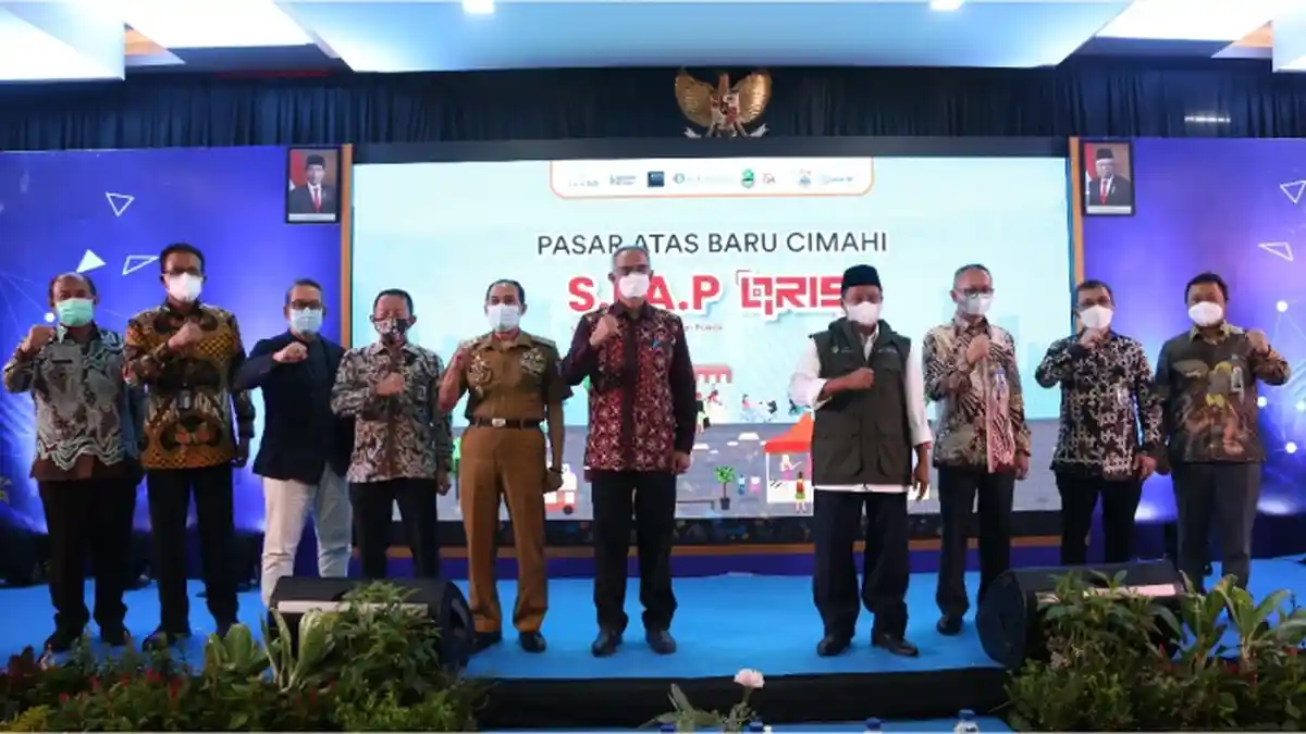 Bank bjb Launching Layanan Digital Retribusi Pasar Kota Cimahi melalui QRIS