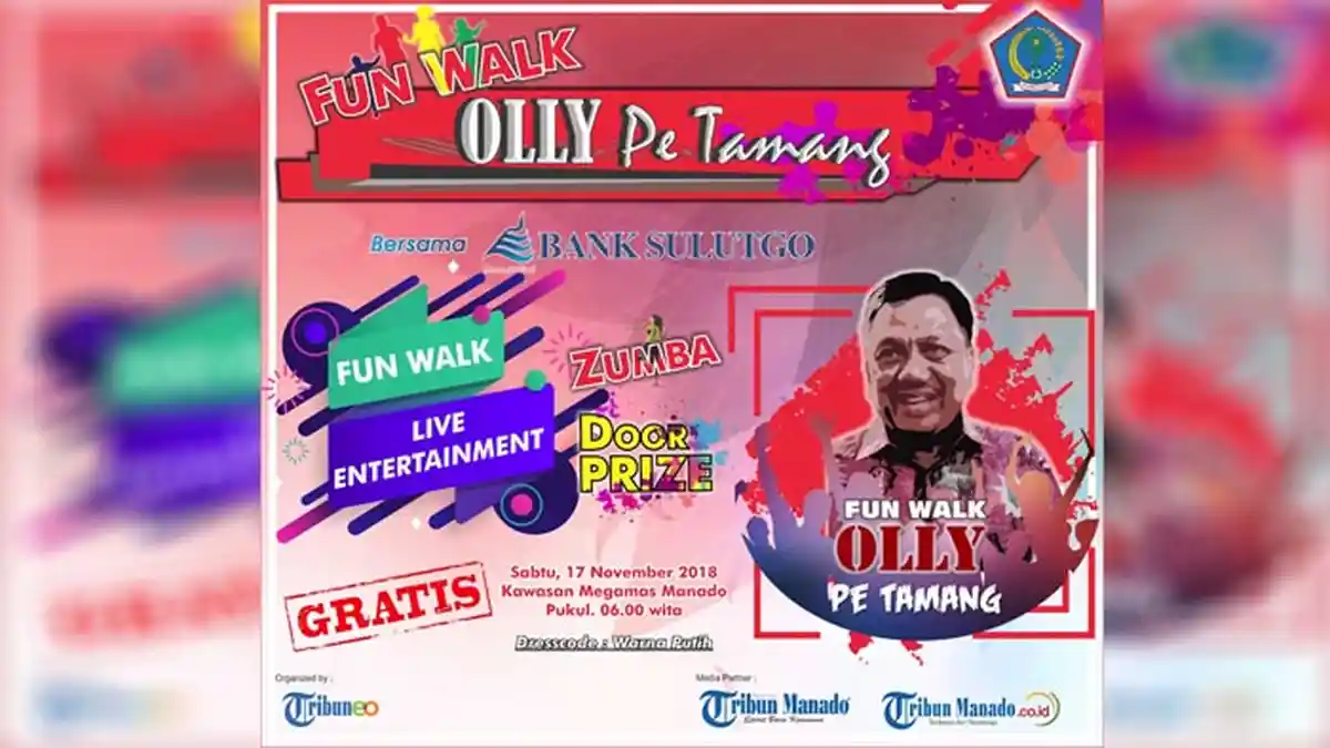 Jangan Lewatkan Funwalk Bersama Gubernur Olly Dondokambey Sabtu Mendatang, Gratis !
