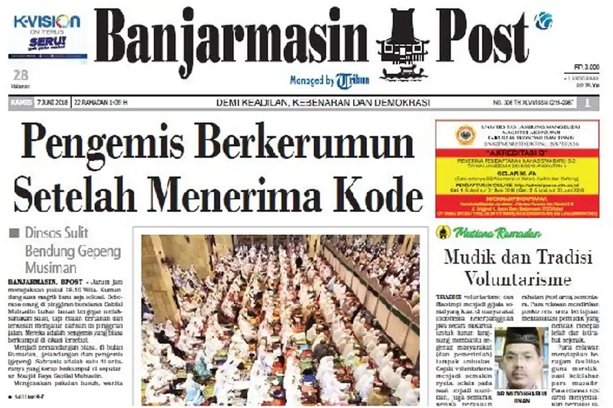 Bertambah, Setelah Gepeng dan Pengemis, Kota Banjarmasin Juga Diserbu Manusia Gerobak
