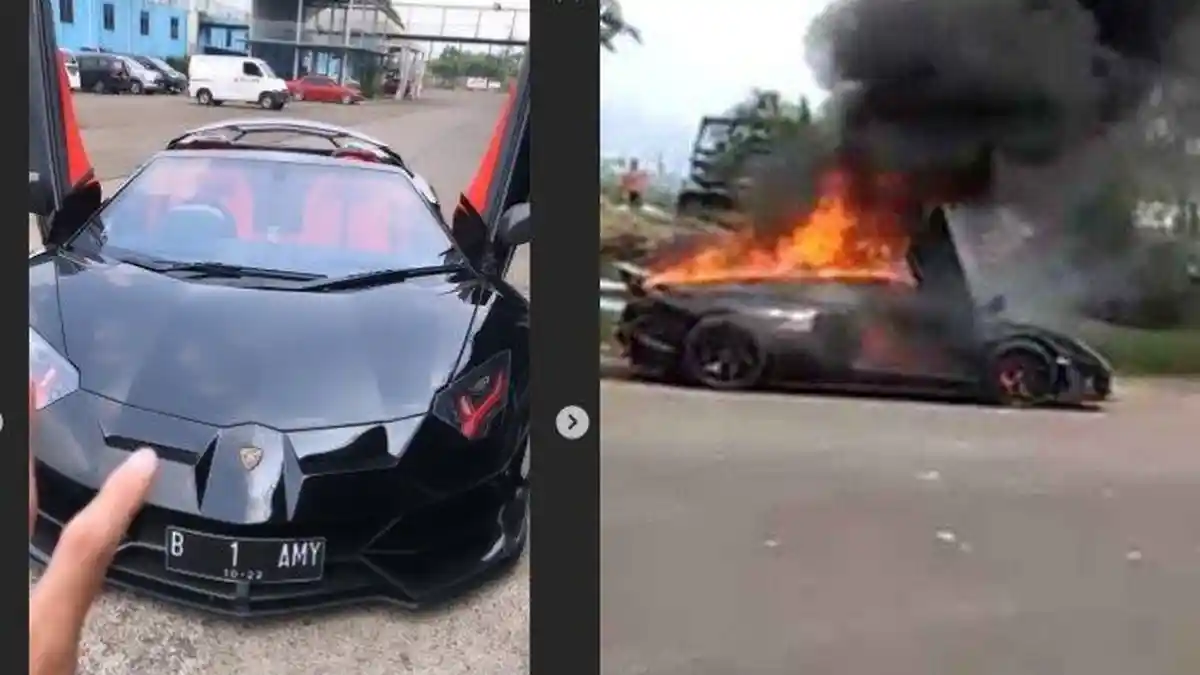 5 Fakta Terbakarnya Lamborghini Aventador Milik Raffi Ahmad