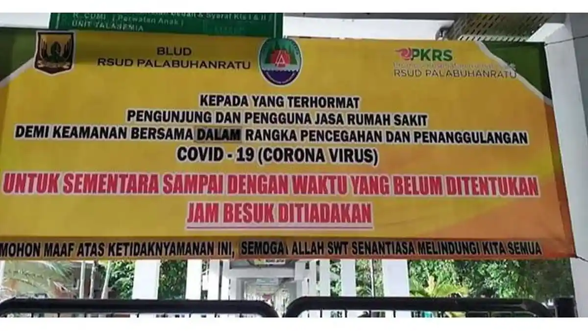Cegah Penyebaran Corona, RSUD Palabuhanratu Sukabumi Tiadakan Jam Besuk