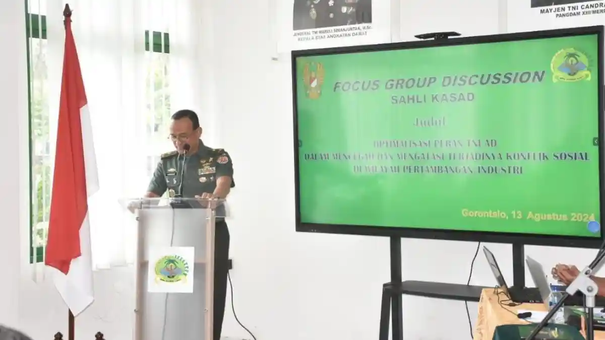 TNI AD Soroti Potensi Konflik di Wilayah Pertambangan Gorontalo, Kini Siapkan Mitigasi