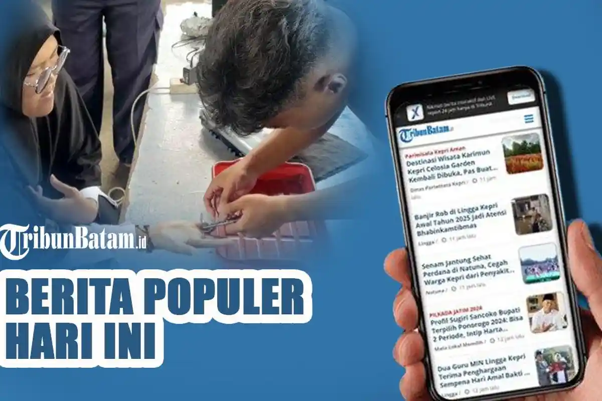 Daftar 7 Berita Populer Hari Ini, Cincin Nikah Tak Bisa Lepas Guru SD di Bintan Minta Bantuan Damkar