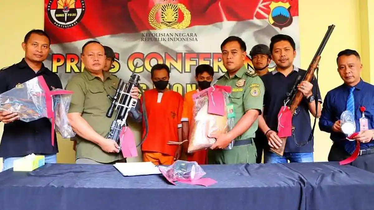 Dua Pemburu Liar Ditangkap Polisi dan BKSDA Wonosobo, Incar Satwa Dilindungi Kijang Muncak