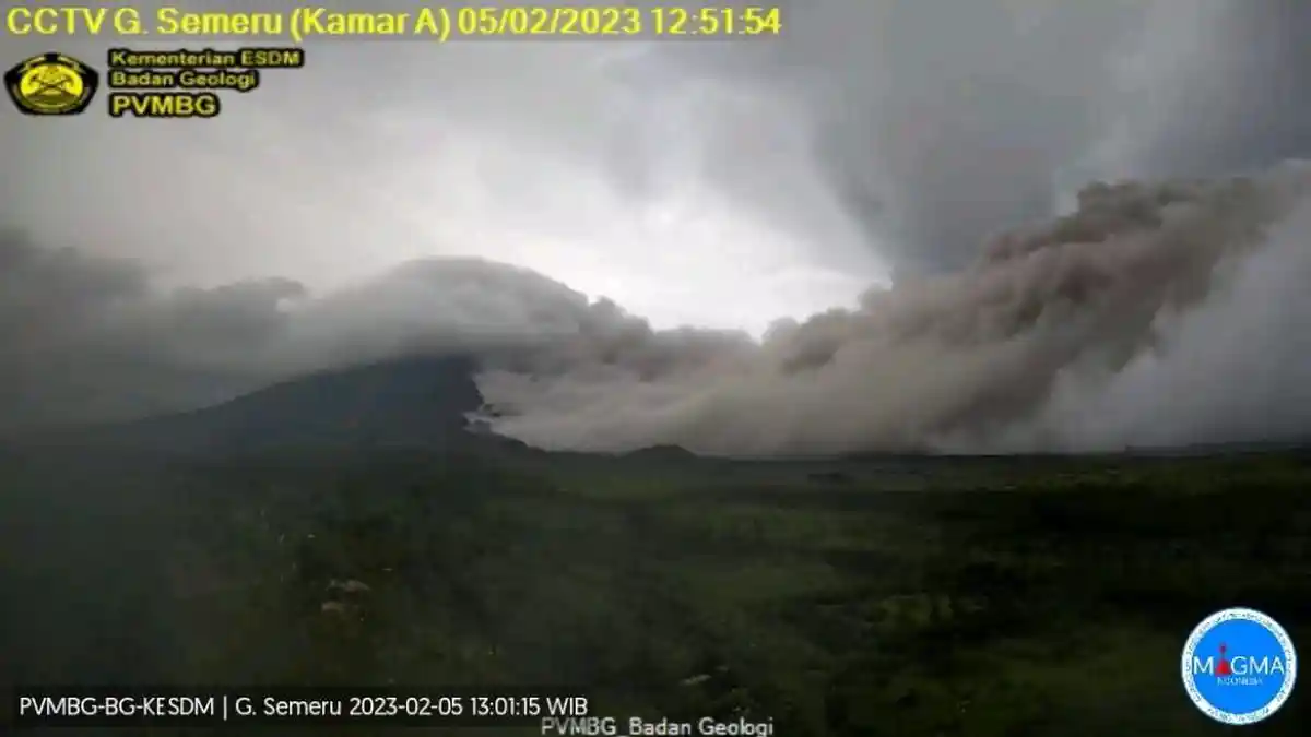 Gunung Semeru masih Berstatus Siaga, Kembali Erupsi Material Vulkanis Menyembul Setinggi 1.500