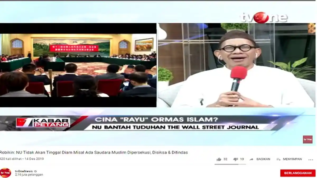 Soal Tudingan China 'Rayu' Ormas Islam, Robikin Emhas: Nahdlatul Ulama Tidak Mungkin Pernah Begitu