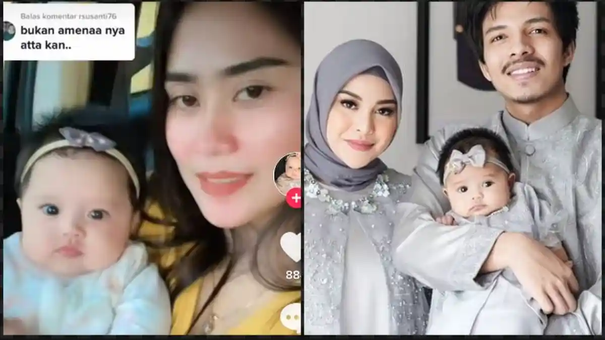 Bayi Mirip Ameena Jadi Sorotan, Putri Atta-Aurel Mendadak Punya Kembaran, Gaya Rambut Persis Abis!