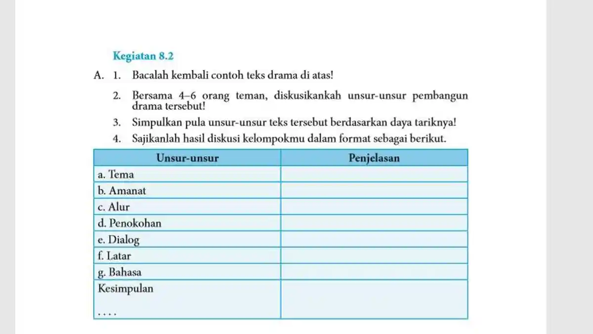 Kunci Jawaban Bahasa Indonesia Kelas 8 Halaman 207 Kurikulum Merdeka