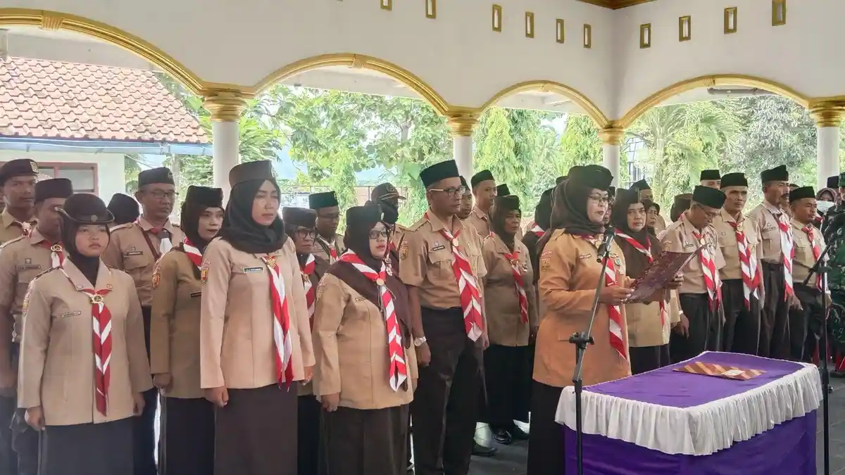 Pelantikan Pengurus Baru Pramuka Banjarsari, Nanang Permana Tekankan Semangat Pengabdian