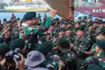 Kepulangan Yonif Raider Khusus 136/Tuah Sakti Usai Bertugas