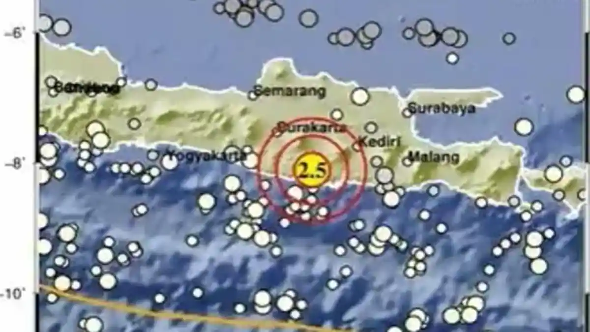 Gempa Magnitudo 2,5 Guncang Pacitan Jawa Timur, Ini Data Lengkap BMKG
