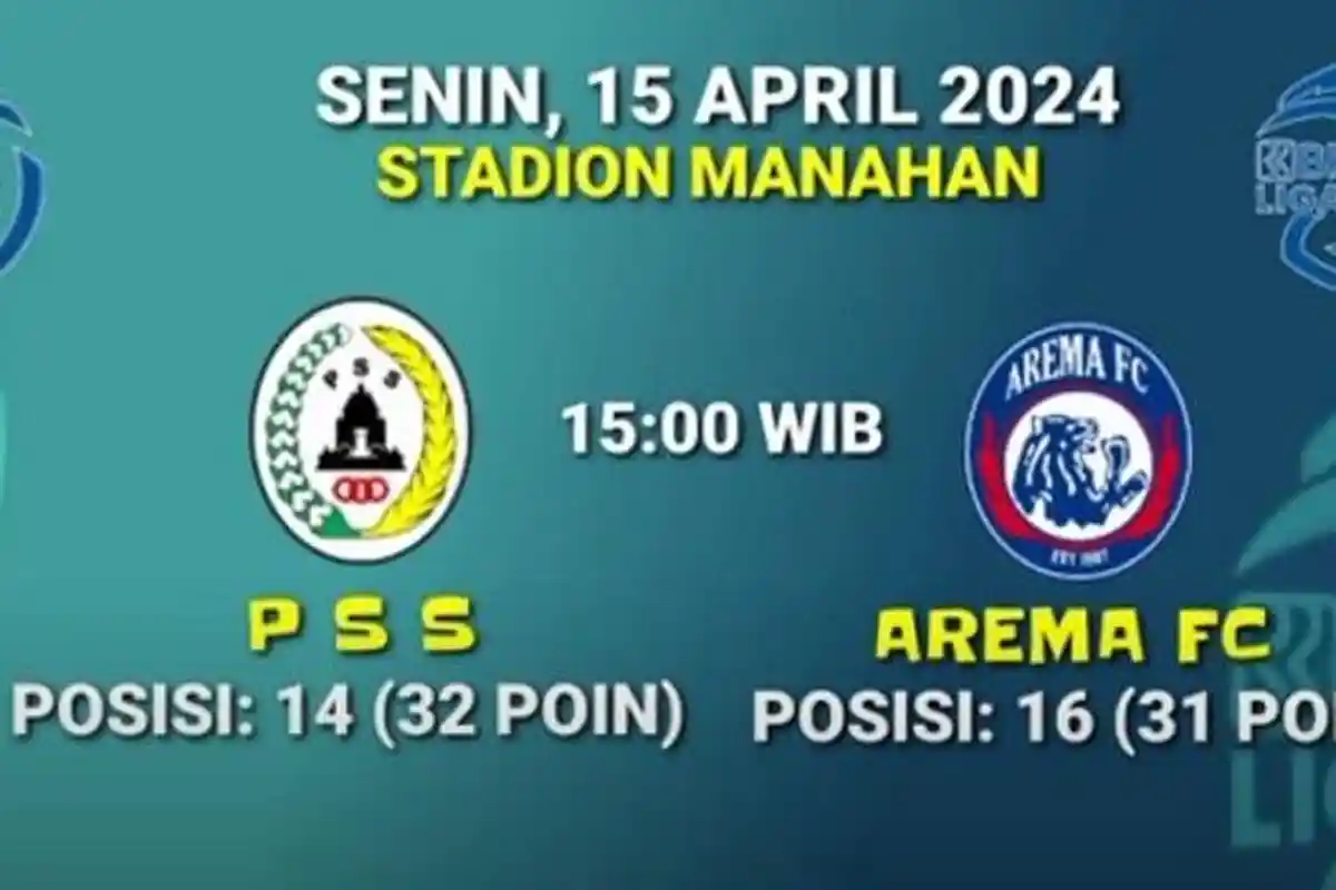 PREDIKSI PSS Sleman Vs Arema FC: H2H, Skor dan Line Up, Jadwal BRI Liga 1 2024 Pekan ke-31