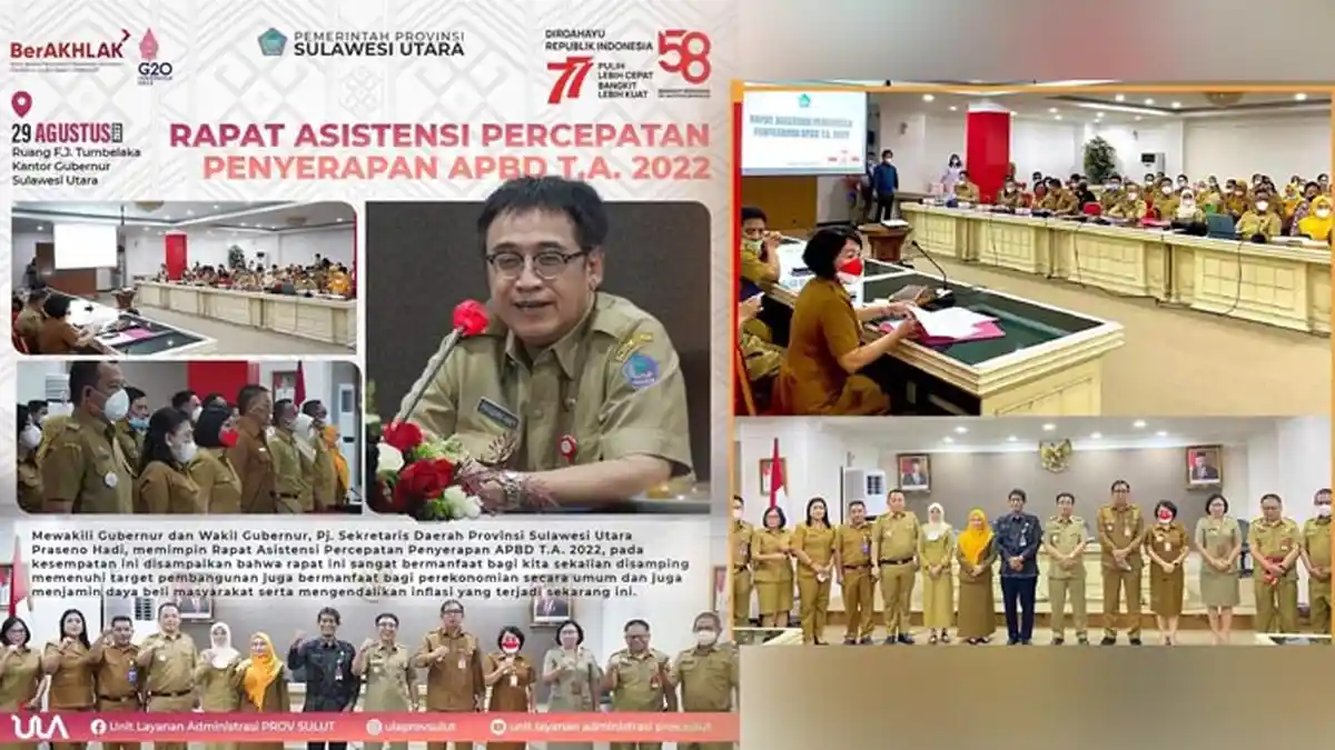 Pemprov Sulawesi Utara Gandeng Kemendagri Bahas Strategi Percepatan Penyerapan APBD 2022