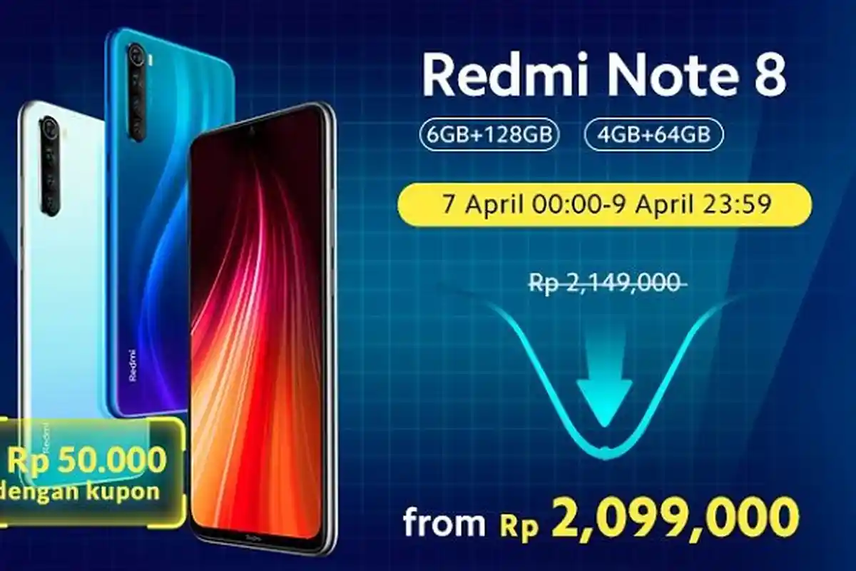 UPDATE Harga HP XIAOMI April 2020: Redmi 8A & Redmi Note 8 Turun Harga, Ada Voucher Rp 100 Ribu
