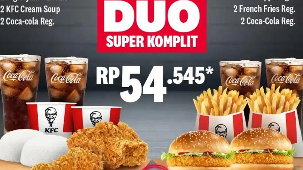 Promo Makanan Minggu Beli 3 KFC Cuma Rp50 Ribuan