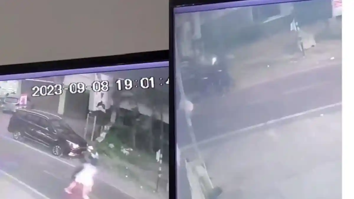 Video 2 ABG Makassar Pamer Skill Standing Motor Malah Tabrak Mobil Parkir, Jatuh Lalu Kabur