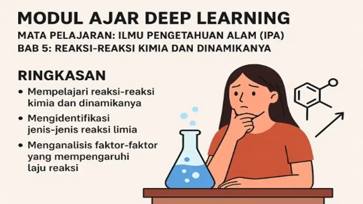 Contoh Modul Ajar Deep Learning IPA Kelas 9 SMP Semester 2 Bab 5 Reaksi-reaksi Kimia dan Dinamikanya