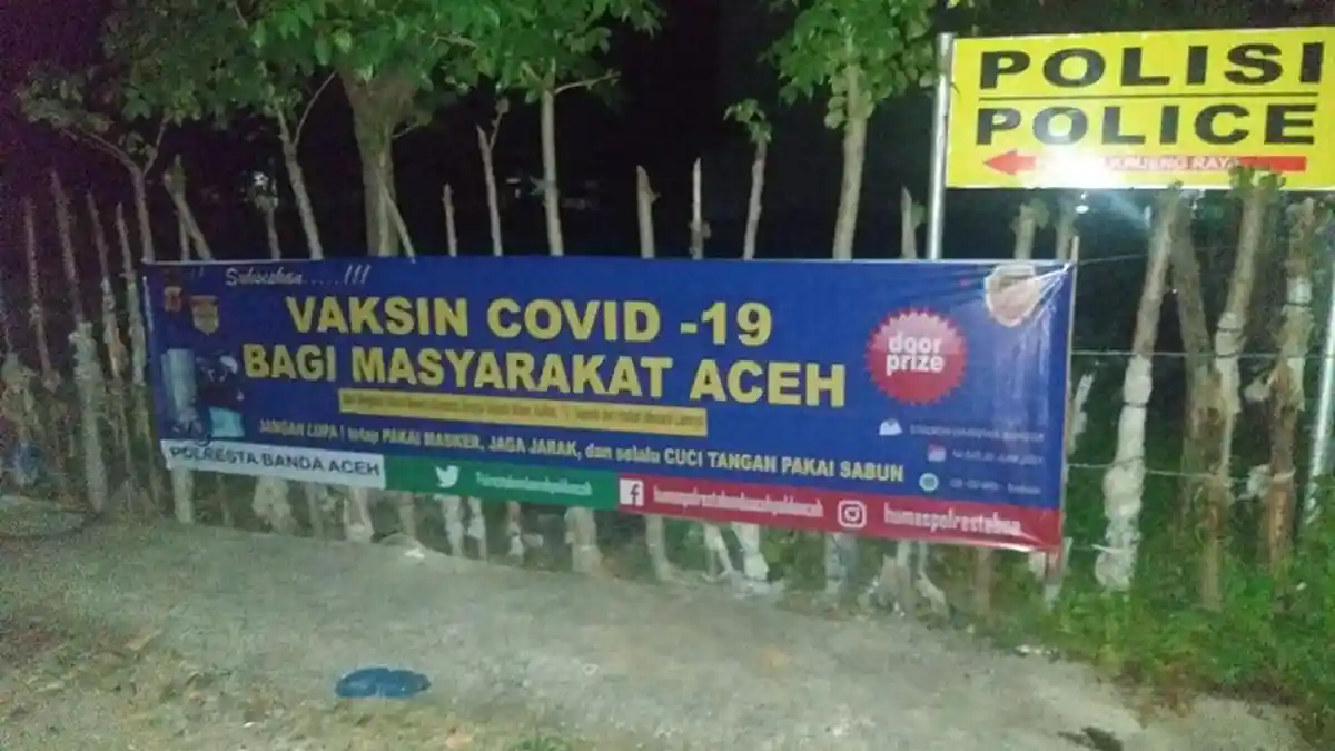 Polresta Banda Aceh Sediakan Doorprize Sepeda Motor Bagi Warga yang Mau Divaksin Covid -19
