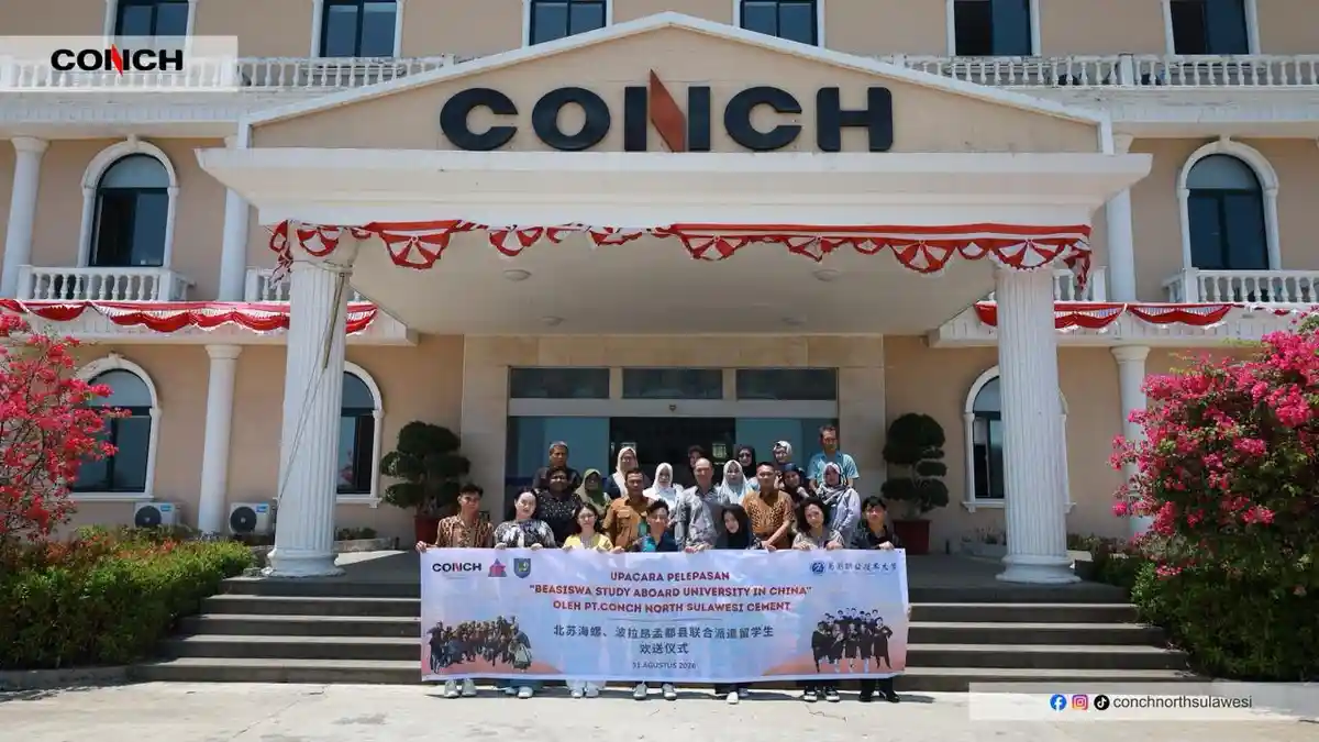 PT Conch North Sulawesi отправляет 7 студентов из Болонгондоу на учебу в Китай