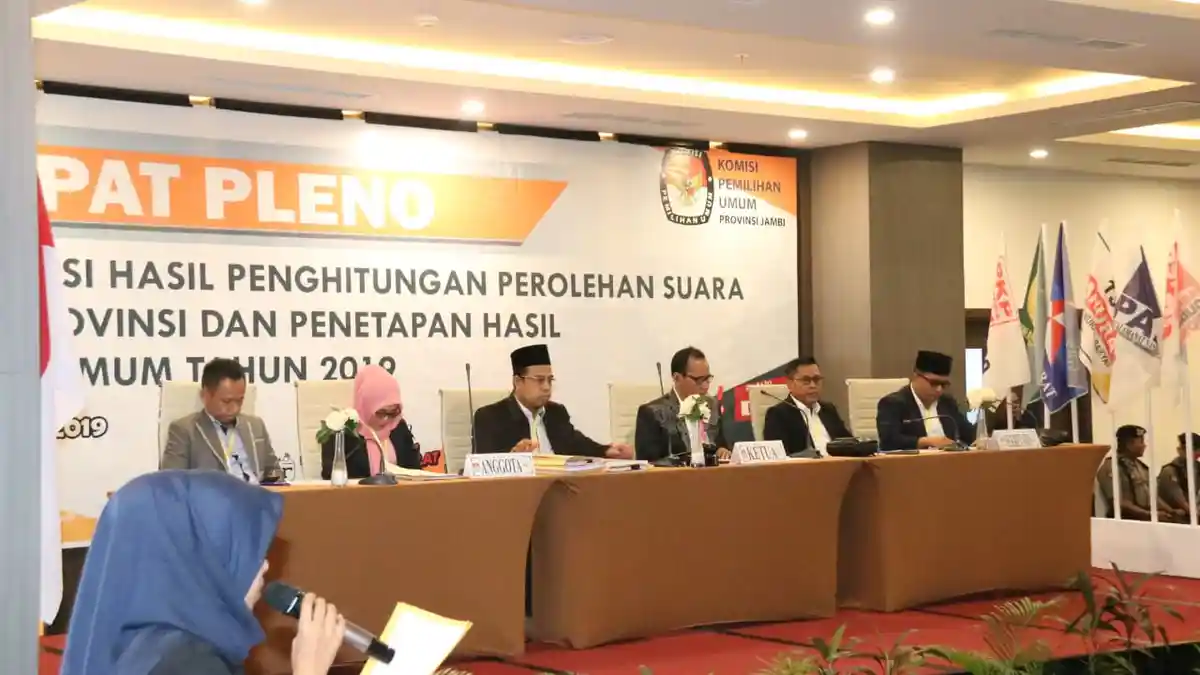 Pleno Terbuka KPU Provinsi Jambi Berjalan Aman, Jurdil, Transparan dan Demokratis