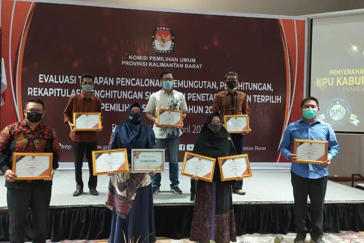 KPU Sambas Raih 9 Penghargaan Terkait Penyelenggaraan Pilkada 2020