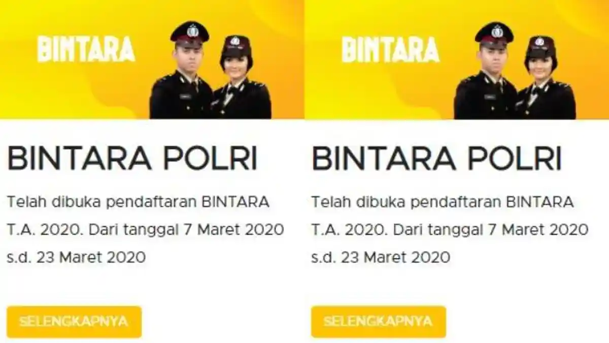 Berminat Daftar Bintara Polri 2020? Ini Syarat, Cara, dan Akses Link penerimaan.polri.go.id