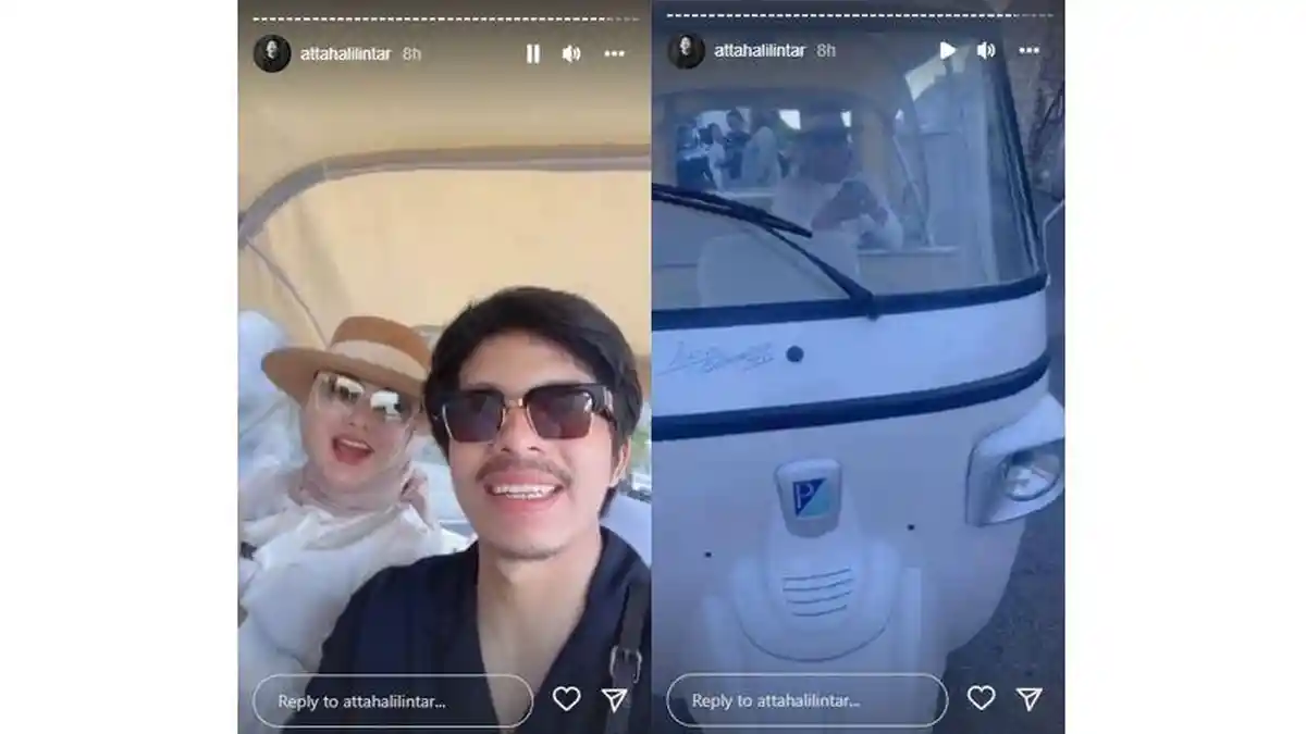 Atta Halilintar dan Aurel Keliling Amalfi Naik Bajaj Khas Italia