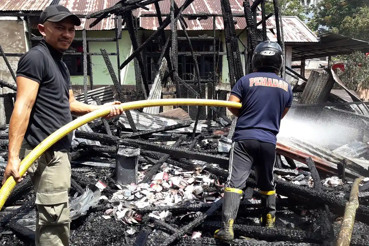 Kebakaran di Sinindian Kotamobagu, Banyak Kartu Remi Tak Terbakar