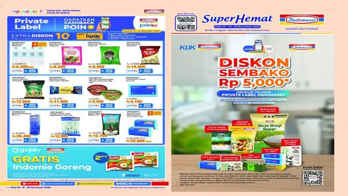 Promo Indomaret Super Hemat 16-22 November 2022, Tebar Diskon Selama Sepekan